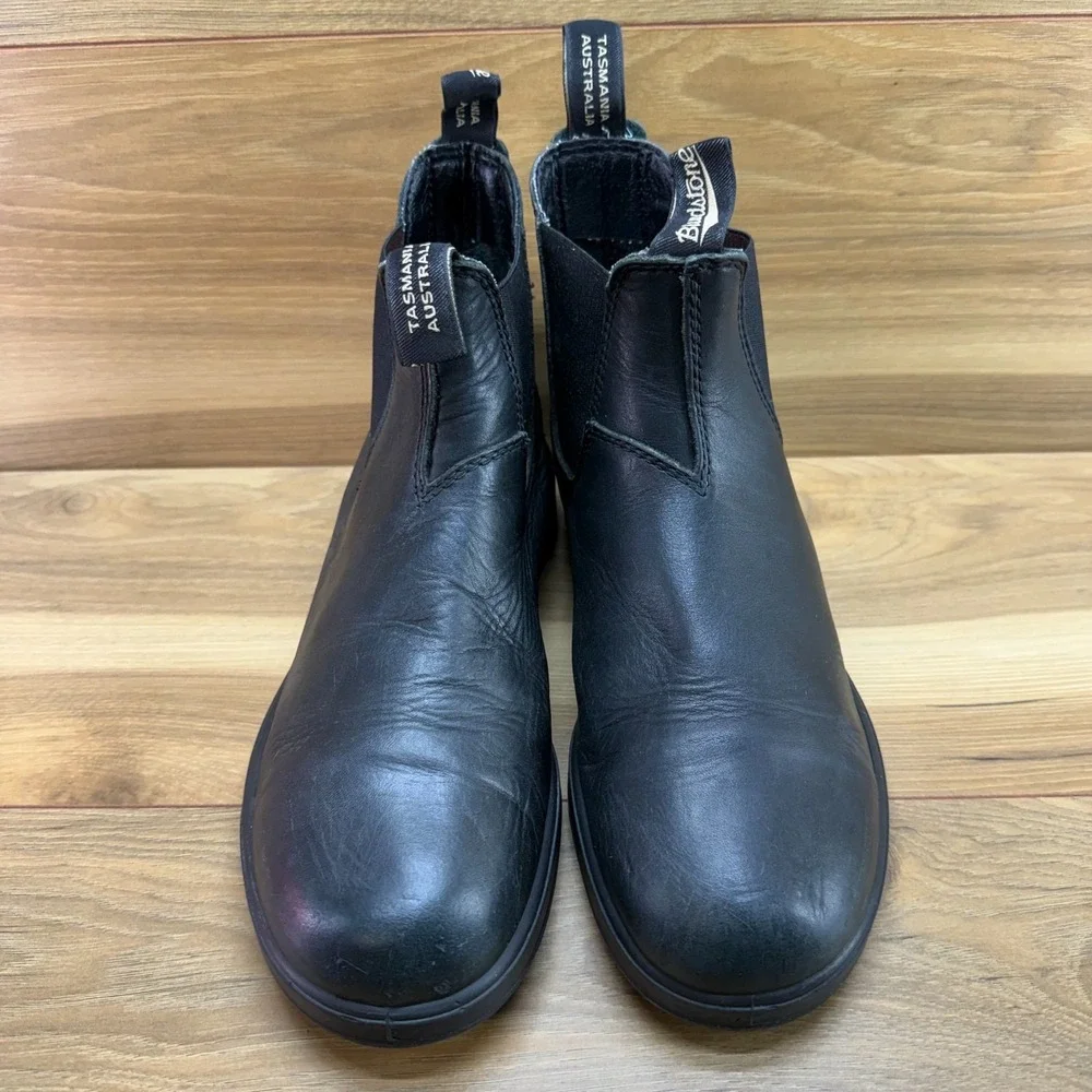 Blundstone Chelsea Boots Black Leather Mens 9 AU 8 Ankle Modern Casual Everyday